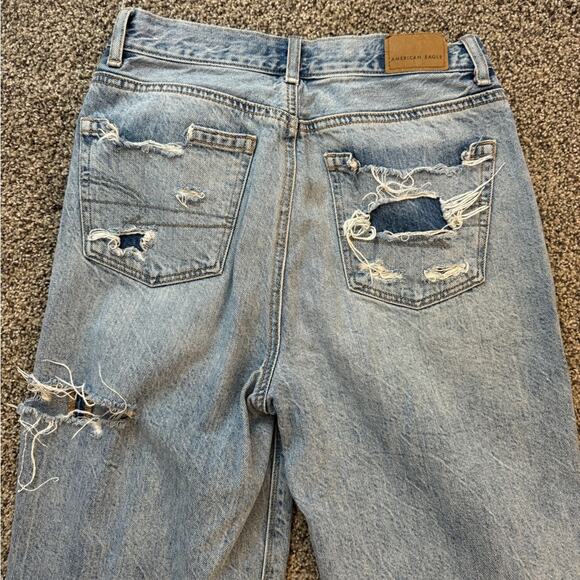 American Eagle distressed Mom jeans size 00 - Picture 5 of 8